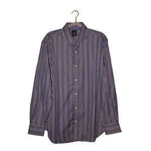 TAILORBYRD $118 Blue Multi-Stripe Long Sleeve Button Down Shirt‎ Men's XL